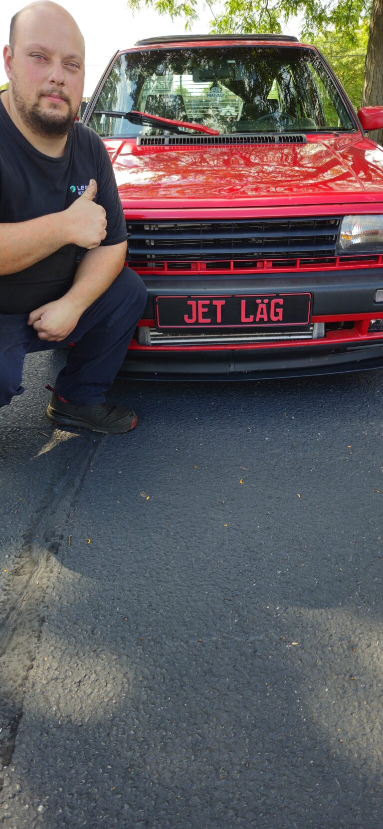 Frankie DeJong with his Jetta