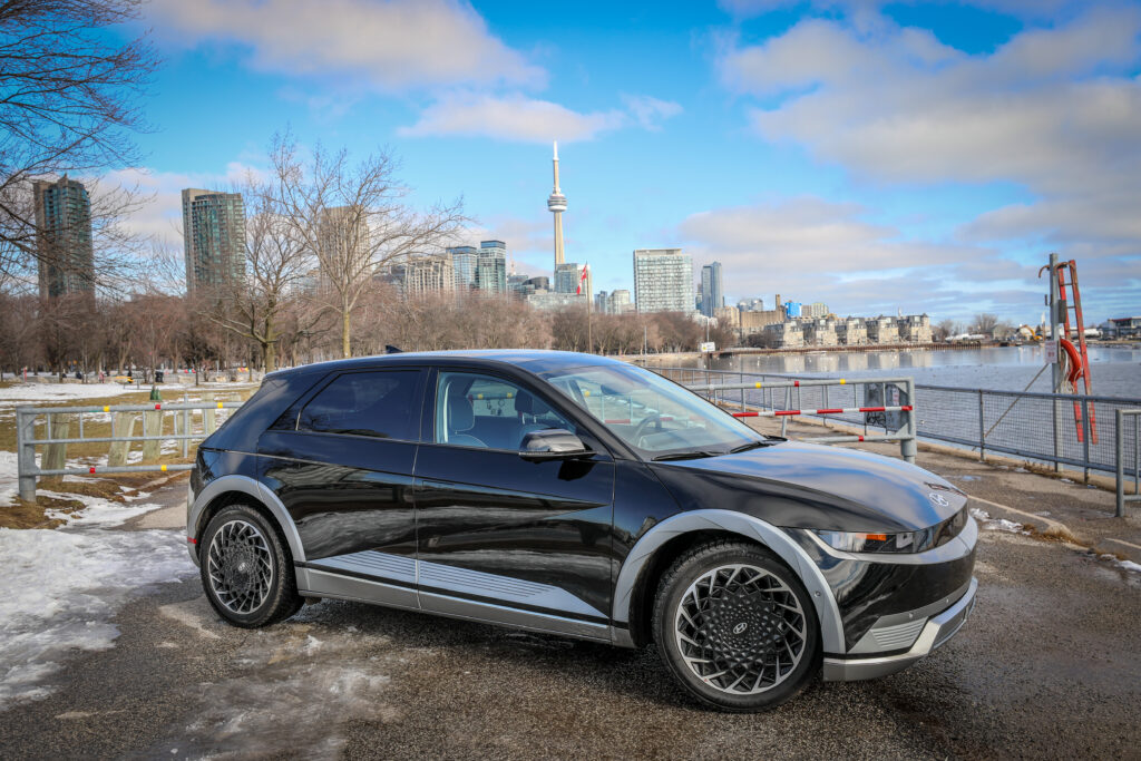 2022 Hyundai IONIQ 5 Right Front Toronto Canada Skyline