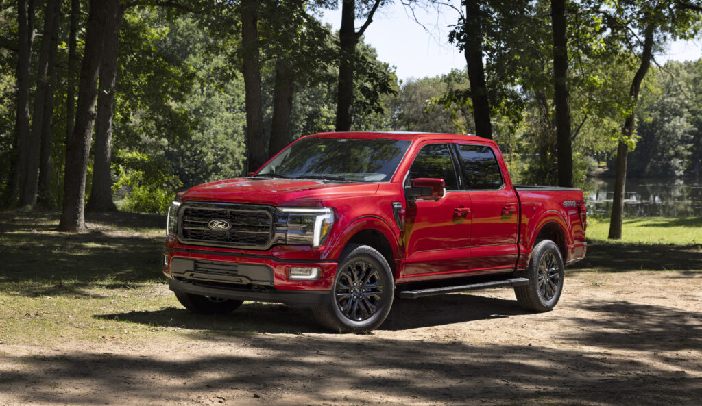 2024 Ford F-150 preproduction model shown with optional features. Available early 2024. Actual production vehicle may vary.