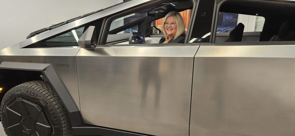 Andrea Horwath In A Cybertruck