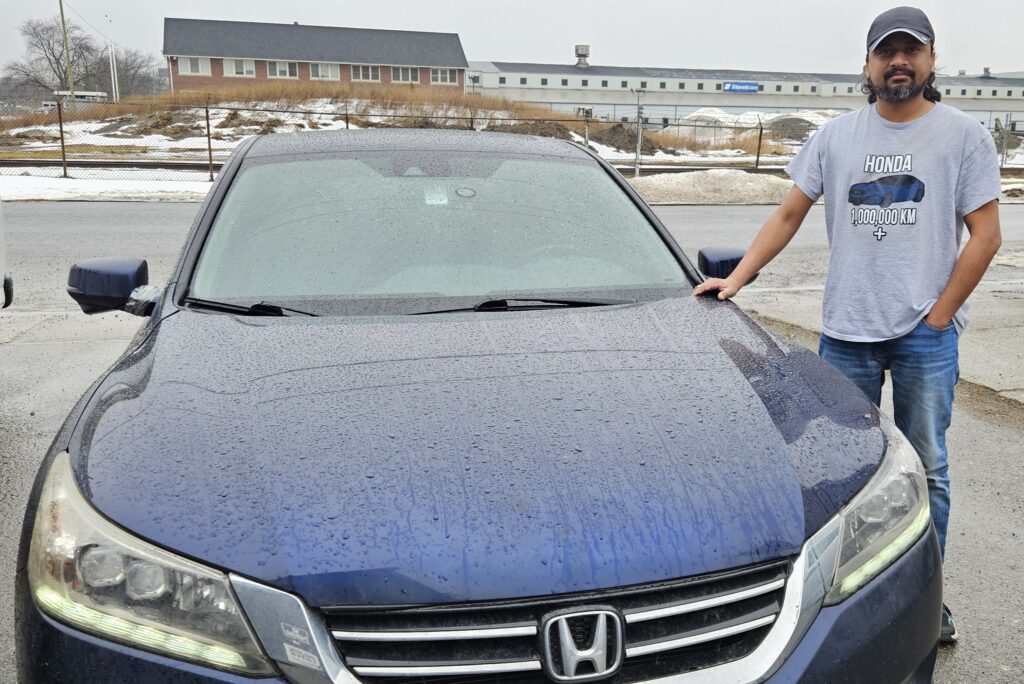 Arun Posing By 2014 Honda Accord