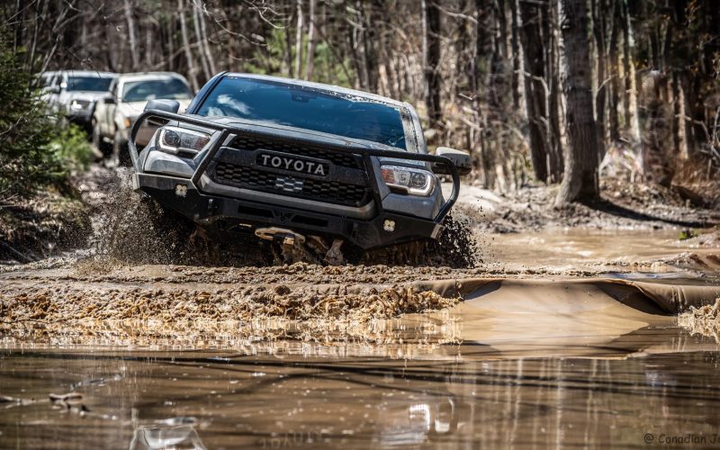 A Southern Ontario Toyoda Enthusiasts Club Member Navigates Through Water