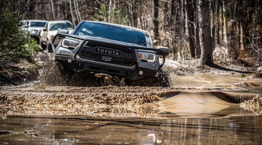 A Southern Ontario Toyoda Enthusiasts Club Member Navigates Through Water