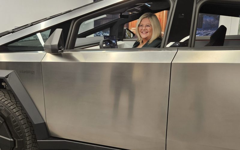 Andrea Horwath In A Cybertruck