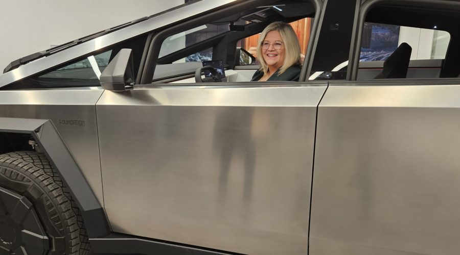 Andrea Horwath In A Cybertruck