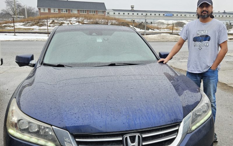 Arun Posing By 2014 Honda Accord