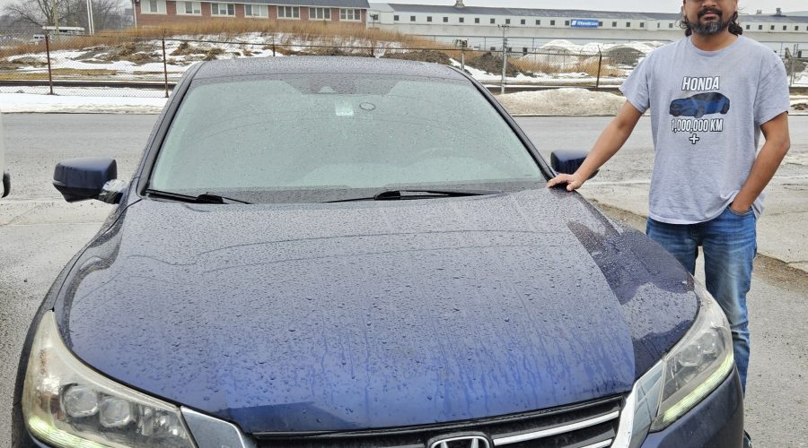 Arun Posing By 2014 Honda Accord