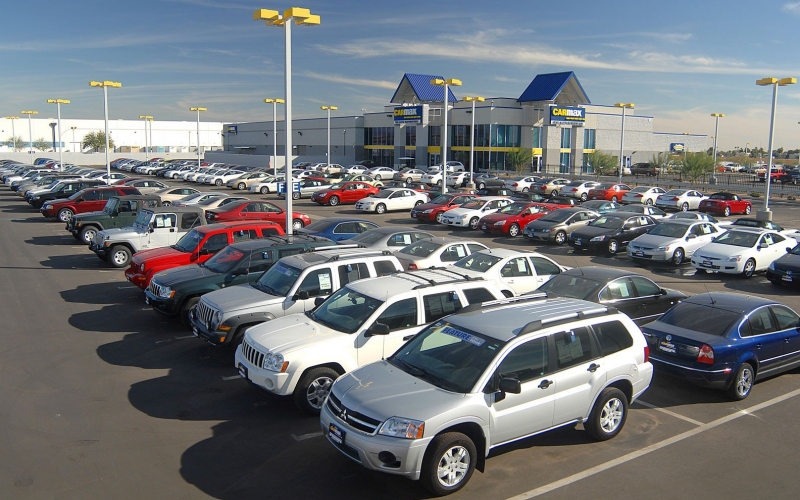 Used Vehicles on a CarMax lot