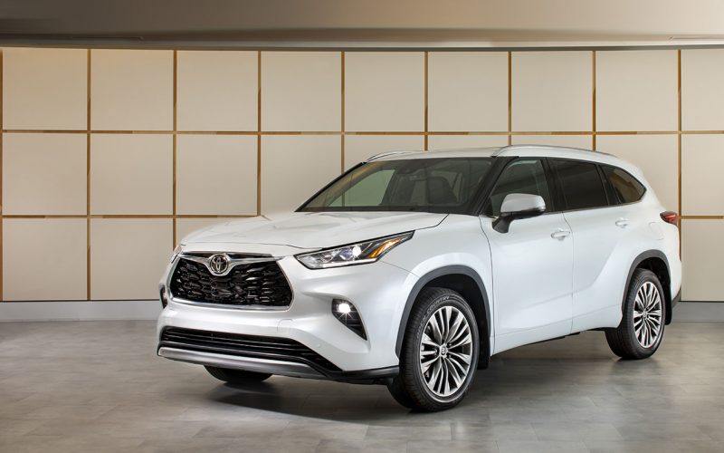 The 2023 Toyota Highlander in the studio.