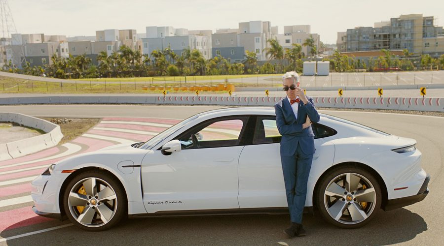 Bill Nye The Science Guy explains Porsche Taycan tech